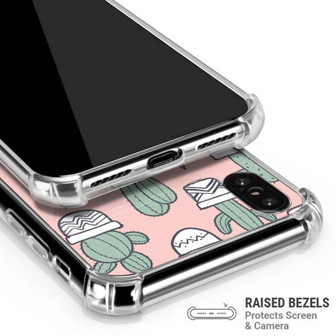 Pink Cactus iPhone XS Max Clear Case